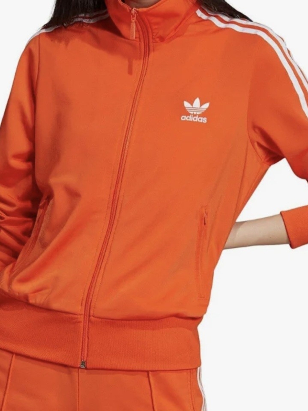 adidas Orange Originals Trefoil Zip-Up Track Jacket